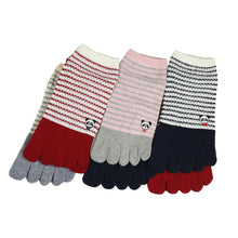 画像をギャラリービューアに読み込む, 【 お得 】 レディース 5本指ソックス スニーカーソックス ソックス 靴下 6足組 22-24cm (ショート 婦人 くつ下 くつした) (在庫限り)