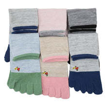 画像をギャラリービューアに読み込む, レディース ソックス 短め 5本指 6足セット 22cm 22.5cm 23cm 23.5cm 24cm (婦人 女性 ショートソックス ショート丈 綿混 五本指 くつ下 くつした ) (在庫限り)