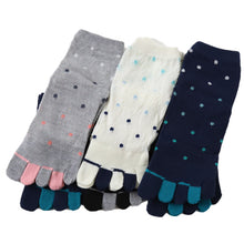 画像をギャラリービューアに読み込む, 【 お得 】 レディース 5本指ソックス 五本指靴下 ショートソックス 6足組 22-24cm (婦人 ショート丈 メッシュ くつ下 くつした) (在庫限り)