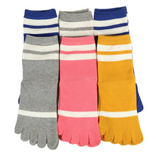 画像をギャラリービューアに読み込む, 【 お得 】 5本指ソックス スニーカーソックス 表糸 綿100% 6足組 22-24cm (レディース ショート丈 綿混 五本指靴下 くつ下 くつした) (在庫限り)