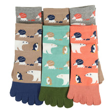 画像をギャラリービューアに読み込む, 【 お得 】 5本指ソックス スニーカーソックス 表糸 綿100% 6足組 22-24cm (レディース ショート丈 綿混 五本指靴下 くつ下 くつした) (在庫限り)