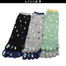 画像をギャラリービューアに読み込む, レディース 5本指ソックス ショートソックス 6足組 22-24cm (婦人 ショート丈 綿混 五本指靴下 くつ下 くつした 指模様 締め付けない) (在庫限り)