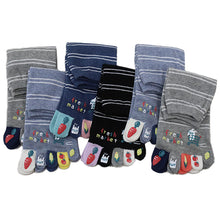 画像をギャラリービューアに読み込む, レディース 5本指ソックス ショートソックス 6足組 22-24cm (婦人 ショート丈 綿混 五本指靴下 くつ下 くつした 指模様 締め付けない) (在庫限り)