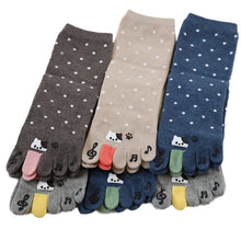 画像をギャラリービューアに読み込む, レディース 5本指ソックス ショートソックス 6足組 22-24cm (婦人 ショート丈 綿混 五本指靴下 くつ下 くつした 指模様 締め付けない) (在庫限り)