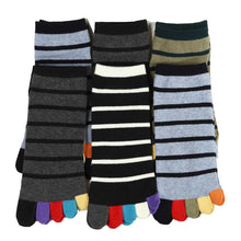 画像をギャラリービューアに読み込む, 【 お得 】メンズ 5本指 スニーカーソックス 6足組 25-27cm メンズ ショート丈 綿混 5本指 くつ下 くつした (在庫限り)