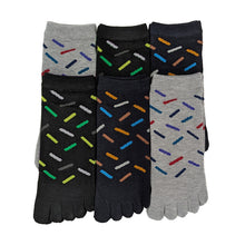 画像をギャラリービューアに読み込む, 【 お得 】メンズ 5本指 スニーカーソックス 6足組 25-27cm メンズ ショート丈 綿混 5本指 くつ下 くつした (在庫限り)