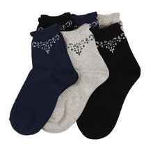 画像をギャラリービューアに読み込む, 【 お得 】レディース ショートソックス ショート丈ソックス 6足組 22-24cm (ソックス ショート ショート丈 綿 くつ下 くつした 日本製) (在庫限り)