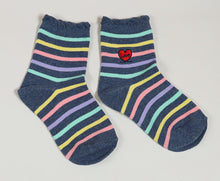 画像をギャラリービューアに読み込む, 【 お得 】 キッズ ソックス 靴下 女子 女の子 ショートソックス 6足組 16-18cm~22-24cm (ガールズ ショート丈 綿混 くつ下 くつした くま クマ ハート) (在庫限り)