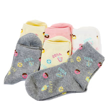 画像をギャラリービューアに読み込む, 【 お得 】 キッズ ソックス 靴下 女子 女の子 ショートソックス 6足組 16-18cm~22-24cm (ガールズ ショート丈 綿混 くつ下 くつした ねこ ネコ) (在庫限り)