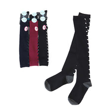 画像をギャラリービューアに読み込む, ニーハイソックス キッズ 女の子 ニーハイ ソックス 6足組 16-18cm~22-24cm (オーバーニーソックス オーバーニー 靴下 ひざ上丈 ジュニアソックス ロング丈 長靴下 綿混 くつ下 くつした) (在庫限り)