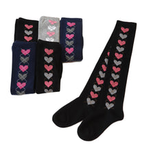 画像をギャラリービューアに読み込む, ニーハイソックス キッズ 女の子 ニーハイ ソックス 6足組 16-18cm~22-24cm (オーバーニーソックス オーバーニー 靴下 ひざ上丈 ジュニアソックス ロング丈 長靴下 綿混 くつ下 くつした) (在庫限り)