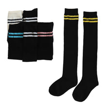 画像をギャラリービューアに読み込む, ニーハイソックス キッズ 女の子 ニーハイ ソックス 6足組 16-18cm~22-24cm (オーバーニーソックス オーバーニー 靴下 ひざ上丈 ジュニアソックス ロング丈 長靴下 綿混 くつ下 くつした) (在庫限り)