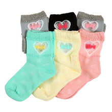 画像をギャラリービューアに読み込む, 【 お得 】 キッズ ソックス 靴下 女子 女の子 ショートソックス 6足組 16-18cm~22-24cm (ガールズ ショート丈 綿混 くつ下 くつした ねこ ネコ) (在庫限り)