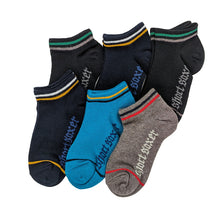 画像をギャラリービューアに読み込む, 【 お得 】 キッズソックス 子供 柄ソックス 6足組 16-18cm~22-24cm スニーカーソックス ジュニア ボーイズ 男の子 男児 スニーカー丈 くるぶし丈 綿混 靴下 くつ下 くつした プリント プレゼント ギフト (在庫限り)