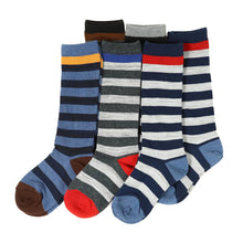画像をギャラリービューアに読み込む, 【 お得 】 キッズソックス キッズ ハイソックス ジュニア 靴下 子供用 6足組 16-18cm~22-24cm (女の子 男の子 ジュニアソックス ロング丈 長靴下 綿混 くつ下 くつした ボーダー カラフル) (在庫限り)