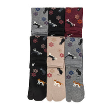 画像をギャラリービューアに読み込む, 【 お得 】レディース 足袋 ハイソックス 6足組 22-25cm ソックス ハイ丈 綿混 足袋 タビ 足袋型靴下 くつ下 くつした 日本製 (在庫限り)