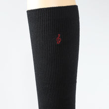 画像をギャラリービューアに読み込む, スクールソックス 紺 黒 ハイソックス ワンポイント 女子 レディース 2足組 22-24cm 学生 靴下 抗菌防臭 通学 スクール ソックス くつ下 くつした 学校 おしゃれ 音符 刺繍 (在庫限り)