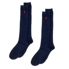 画像をギャラリービューアに読み込む, スクールソックス 紺 黒 ハイソックス ワンポイント 女子 レディース 2足組 22-24cm 学生 靴下 抗菌防臭 通学 スクール ソックス くつ下 くつした 学校 おしゃれ 音符 刺繍 (在庫限り)