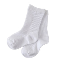 画像をギャラリービューアに読み込む, 子供 靴下 クルーソックス キッズ カラーソックス 16-21cm (無地 カラー ソックス クルー丈 子ども 女の子 男の子 ジュニア 綿混 リブ編み) (在庫限り)