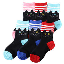 画像をギャラリービューアに読み込む, 靴下 キッズ ソックス 子供 ジュニア 男の子 女の子 日本製 クルー 6足  16-21cm (丈夫 男子 女子 迷彩 恐竜 ボーダー パンダ ネコ 電車 消防車 水玉) (在庫限り)