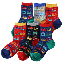 画像をギャラリービューアに読み込む, 靴下 キッズ ソックス 子供 ジュニア 男の子 女の子 日本製 クルー 6足  16-21cm (丈夫 男子 女子 迷彩 恐竜 ボーダー パンダ ネコ 電車 消防車 水玉) (在庫限り)