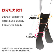 画像をギャラリービューアに読み込む, 着圧ソックス レディース ハイソックス 23-25cm (着圧 綿混 むくみ 締め付け シンプル 仕事用 看護師 ナース お試し まとめ買い 格安 激安 見切り品 お買い得 セール プライスダウン) (在庫限り)