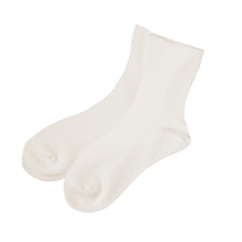 画像をギャラリービューアに読み込む, レディース ショートソックス 綿 履き口ゴムなし 23-25cm (靴下 女性 婦人 ショート丈 スクールソックス 綿混 締め付けない ゆったり クチゴム無し 日本製) (在庫限り)