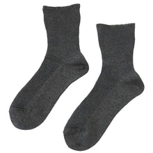 画像をギャラリービューアに読み込む, レディース ショートソックス 綿 履き口ゴムなし 23-25cm (靴下 女性 婦人 ショート丈 スクールソックス 綿混 締め付けない ゆったり クチゴム無し 日本製) (在庫限り)