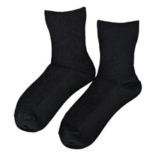 画像をギャラリービューアに読み込む, レディース ショートソックス 綿 履き口ゴムなし 23-25cm (靴下 女性 婦人 ショート丈 スクールソックス 綿混 締め付けない ゆったり クチゴム無し 日本製) (在庫限り)