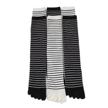 画像をギャラリービューアに読み込む, 【 お得 】レディース 5本指 ハイソックス 6足組 23-25cm (婦人 綿混 五本指靴下 くつ下 くつした アウトレット) (在庫限り)