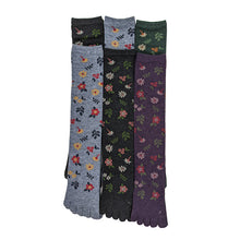 画像をギャラリービューアに読み込む, 【 お得 】レディース 5本指 ハイソックス 6足組 23-25cm (婦人 綿混 五本指靴下 くつ下 くつした アウトレット) (在庫限り)