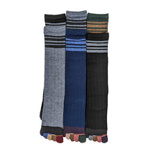 画像をギャラリービューアに読み込む, 【 お得 】レディース 5本指 ハイソックス 6足組 23-25cm (婦人 綿混 五本指靴下 くつ下 くつした アウトレット) (在庫限り)