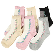 画像をギャラリービューアに読み込む, 【 お得 】 レディース ソックス Ag 抗菌 消臭 靴下 ショートソックス 6足組 22-24cm (ショート丈 消臭ソックス 綿混 ソックス くつ下 くつした 花柄 くま柄) (在庫限り)