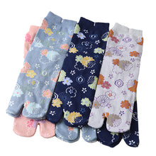 画像をギャラリービューアに読み込む, アウトレット 足袋ソックス 日本製 クルー丈 タビソックス 足袋靴下 6足組 22-25cm ソックス 綿混 足袋 タビ 足袋型靴下 くつ下 くつした 二股ソックス 和柄 レディース 花柄 くすみカラー 柄 (在庫限り)