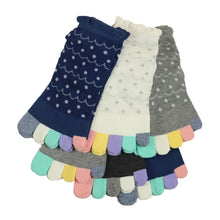 画像をギャラリービューアに読み込む, レディース 5本指ソックス 5本指靴下 スニーカーソックス 6足組 22-24cm 靴下 五本指 5本指 メッシュ 春夏 婦人 スニーカー丈 綿混 くつ下 くつした (在庫限り)
