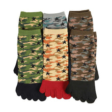 画像をギャラリービューアに読み込む, 【 お得 】メンズ 5本指ショートソックス 6足組 27-29cm (メンズ クルー丈 綿混 5本指 くつ下 くつした) (在庫限り)