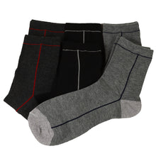 画像をギャラリービューアに読み込む, 【 お得 】メンズ クルー丈ソックス 6足組 25-27cm (ソックス シンプル 黒 男性 紳士 学生 靴下 くつした) (在庫限り)