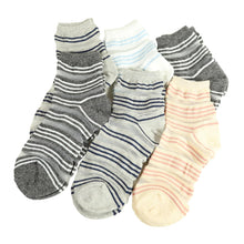 画像をギャラリービューアに読み込む, 【 お得 】 レディース ソックス ショートソックス 靴下 6足組 22-24cm (ショート丈 くつ下 くつした) (在庫限り)