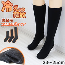 画像をギャラリービューアに読み込む, 裏起毛ソックス レディース 暖かい ルームソックス 23-25cm (靴下 おうちソックス 冬 冬用 厚手 あったか 暖かい 防寒 くつ下 ぼかぼか ふわふわ 厚地 寒さ対策 黒 ブラック スキー 冷え性 アウトドア 保温) (在庫限り)