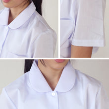 画像をギャラリービューアに読み込む, 学生服 形態安定 女子 丸衿半袖ブラウス 110cmA~175cmA (小学生 制服 小学校 スクールシャツ) (取寄せ)