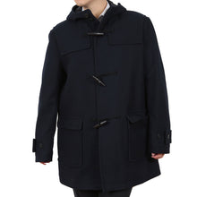 画像をギャラリービューアに読み込む, スクールコート ダッフルコート 男子 高校生 撥水 紺 黒 M~LL (通学 コート ブラック ネイビー 中学生 子供 キッズ ウール混) (送料無料) (取寄せ)
