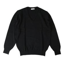 画像をギャラリービューアに読み込む, ウール混 Vネック発熱保温セーター S~3L (you:th 男女兼用 スクール ニット V首 ウール 静電気防止 中学生 高校生 女子 男子) (送料無料) (取寄せ)
