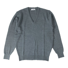 画像をギャラリービューアに読み込む, ウール混 Vネック発熱保温セーター S~3L (you:th 男女兼用 スクール ニット V首 ウール 静電気防止 中学生 高校生 女子 男子) (送料無料) (取寄せ)