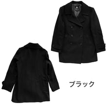 画像をギャラリービューアに読み込む, スクールコート ピーコート 学生 女子 スクール アンゴラ混 S~LL (中学生 高校生 Pコート 通学 コート 子供 M L 紺) (送料無料) (取寄せ)