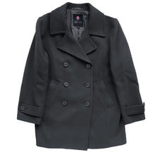 画像をギャラリービューアに読み込む, スクールコート ピーコート 学生 女子 スクール アンゴラ混 S~LL (中学生 高校生 Pコート 通学 コート 子供 M L 紺) (送料無料) (取寄せ)