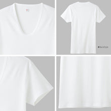 画像をギャラリービューアに読み込む, グンゼ YG Tシャツ メンズ 半袖 U首 tシャツ 綿100% M~LL (GUNZE 男性 紳士 下着 肌着 インナー 抗菌 防臭 M L LL 白) (在庫限り)