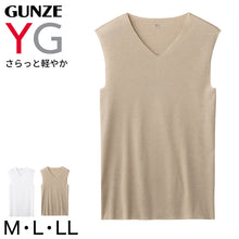 画像をギャラリービューアに読み込む, メンズ インナー Vネック スリーブレス シャツ カットオフ ノースリーブ グンゼ M L LL 肌着 春夏 冷感 吸汗速乾 抗菌防臭 シームレス 下着 タンクトップ 袖なし ドライ ストレッチ フィット 薄手 ひびきにくい 快適 無地 ビジネス 通勤