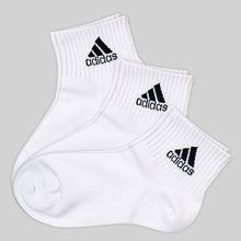 画像をギャラリービューアに読み込む, 福助 adidas ハーフミニ丈ソックス 3足組 (19-21cm~23-25cm) (ふくすけ フクスケ アディダス) 【在庫限り】