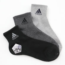 画像をギャラリービューアに読み込む, 福助 adidas ハーフミニ丈ソックス 3足組 (19-21cm~23-25cm) (ふくすけ フクスケ アディダス) 【在庫限り】