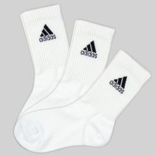画像をギャラリービューアに読み込む, 福助 adidas ジャストクルー丈ソックス 3足組 (19-21cm~23-25cm) (ふくすけ フクスケ アディダス) 【在庫限り】